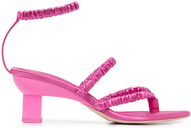 3.1 Phillip Lim Verona 60mm strappy satin sandals Pink