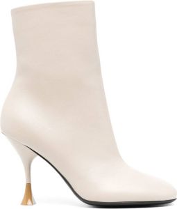3juin 100mm leather ankle boots Neutrals
