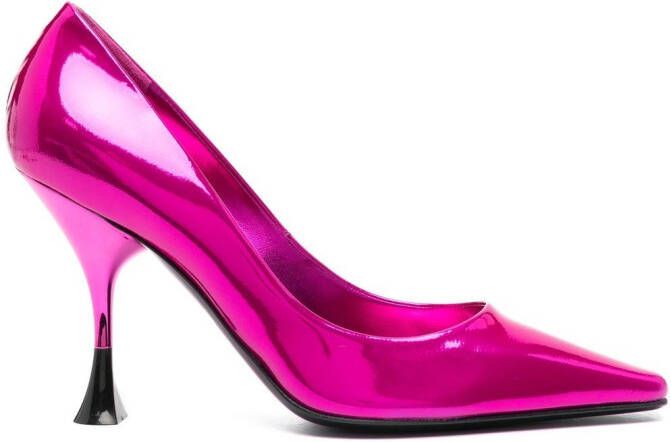 3juin 100mm leather stiletto heels Pink