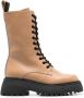 3juin 40mm lace-up leather boots Brown - Thumbnail 1