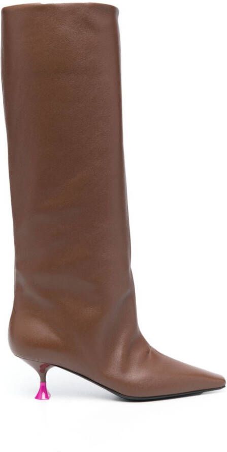 3juin 55mm knee-length leather boots Brown