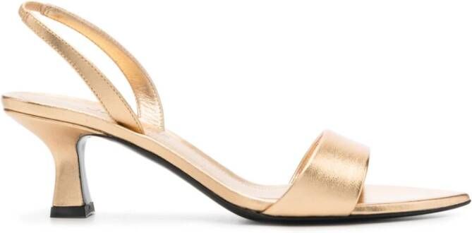3juin 60mm metallic-effect sandals Gold