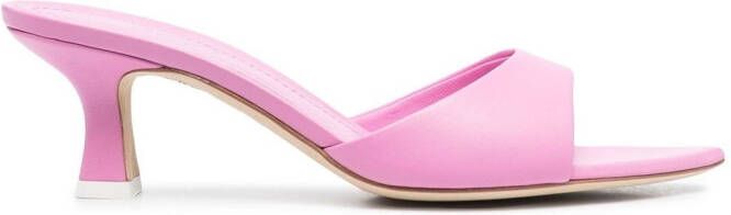 3juin 65mm leather open-toe mules Pink