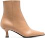 3juin 65mm pointed-toe leather boots Brown - Thumbnail 1