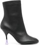 3juin 95mm leather ankle boots Black - Thumbnail 1