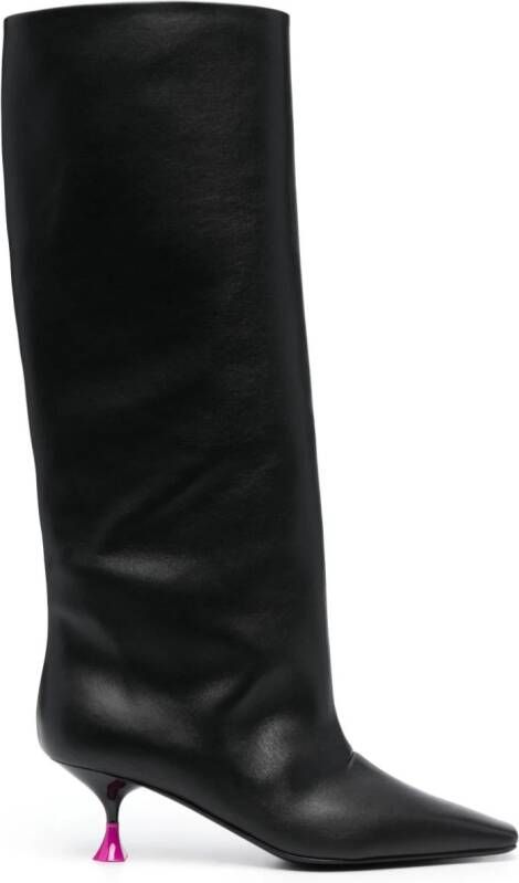 3juin Anita 60mm leather boots Black