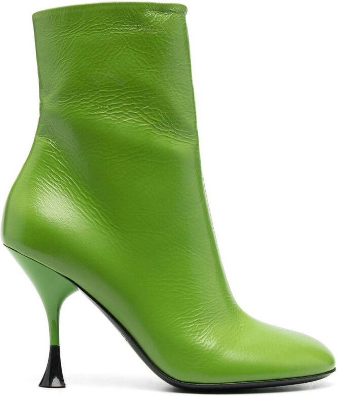 3juin ankle-length side-zip 100mm boots Green