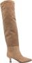 3juin Bea Touch suede knee-high boots Brown - Thumbnail 1