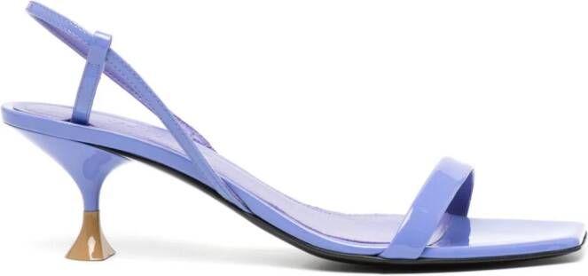 3juin Capri 50mm slingback patent-leather sandals Purple