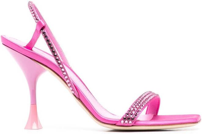 3juin crystal 100mm sandals Pink