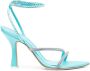 3juin crystal-embellished strappy leather sandals Blue - Thumbnail 1