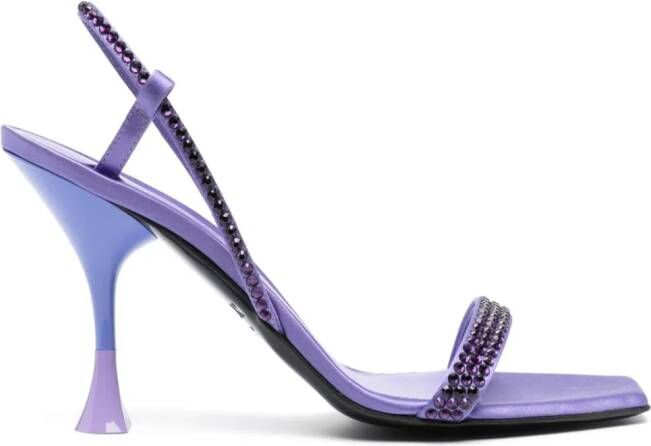 3juin Eloise 100mm rhinestone-embellished sandals Purple