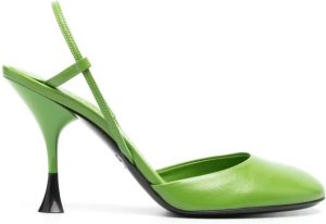 3juin Irina slingback leather pumps Green