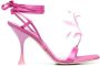 3juin Kimi 105mm feather-detail sandals Pink - Thumbnail 1