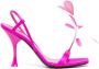 3juin Kimi 90mm feather-detail sandals Pink - Thumbnail 1