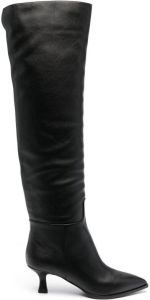 3juin knee-length 65mm heel boots Black