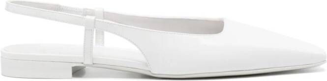 3juin Lian patent-leather ballerina shoes White