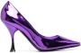 3juin metallic-effect 95mm heel pumps Purple - Thumbnail 1