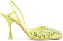 3juin rhinestones-embellishment high heels Green - Thumbnail 1