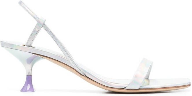 3juin sculpted-heel sandals Silver