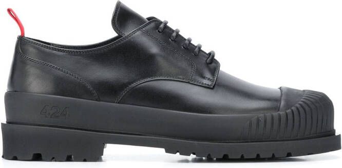 424 leather Derby shoes Black