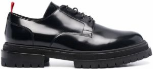 424 lace-up leather oxford shoes Black