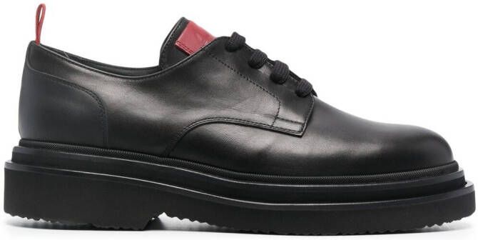 424 leather Derby shoes Black