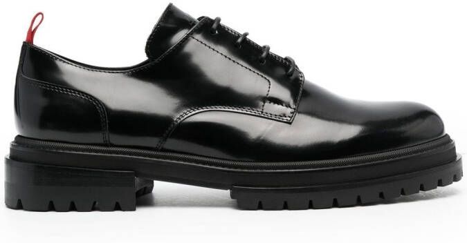 424 patent-leather Oxford shoes Black