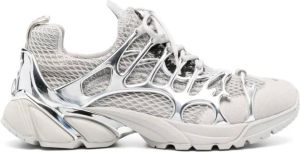 44 LABEL GROUP Symbiont chrome-detail trainers Grey