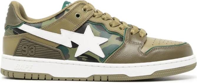 A BATHING APE BAPE Sk8 Sta #2 lace-up sneakers Green