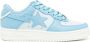 A BATHING APE logo-patch leather sneakers Blue - Thumbnail 1