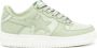 A BATHING APE logo-patch leather sneakers Green - Thumbnail 1