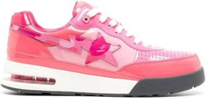 A BATHING APE patent-leather low-top sneakers Pink