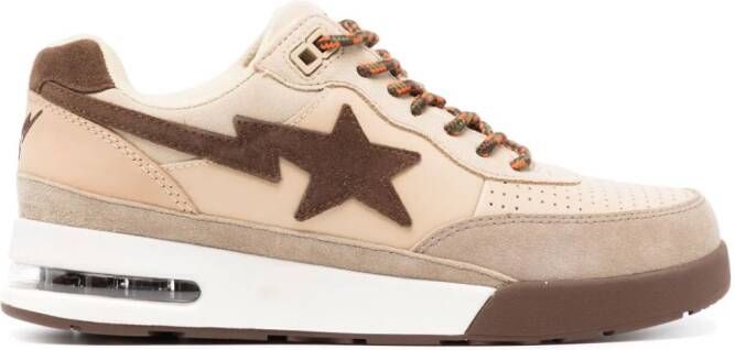 A BATHING APE Road STA #1 leather sneakers Brown
