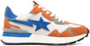 A BATHING APE Road Sta Express leather sneakers Orange