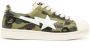 A BATHING APE Skull STA 1st leather sneakers Green - Thumbnail 1