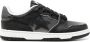 A BATHING APE star-appliqué faded leather sneakers Black - Thumbnail 1