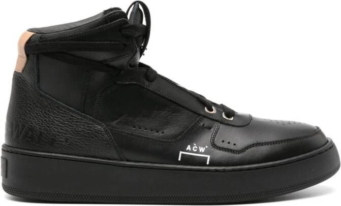 A-COLD-WALL* logo-print leather high-top sneakers Black