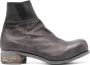 A Diciannoveventitre rear-zip leather ankle boots Grey - Thumbnail 1