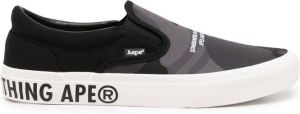 AAPE BY *A BATHING APE logo-print slip-on sneakers Black
