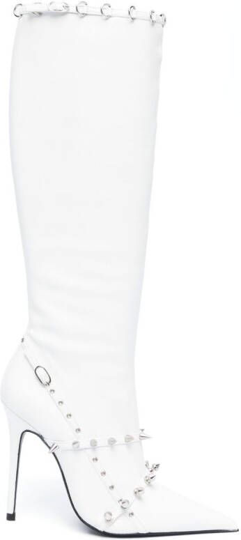 Abra spike stud-detail high boots White