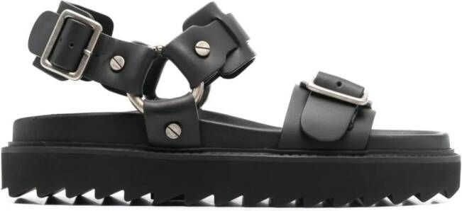 Acne Studios buckle-fastening leather sandals Black