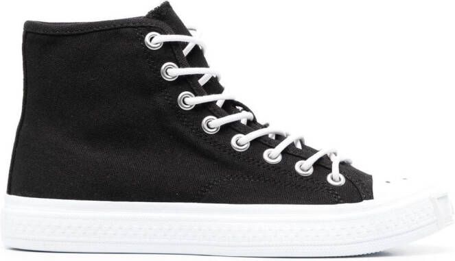 Acne Studios contrasting toe-cap lace-up sneakers Black