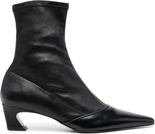 Acne Studios leather ankle boots Black
