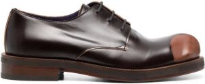 Acne Studios patchwork leather derby shoes Brown
