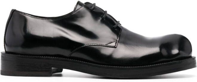 Acne Studios patent-finish leather derby shoes Black