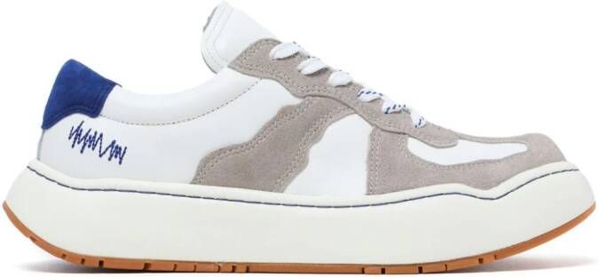 Ader Error paneled leather sneakers White