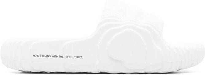 adidas 3D detailed slippers White