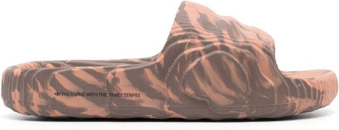 adidas Adilette 22 abstract-print slides Pink