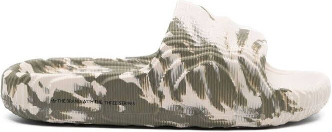 Adidas Adilette camouflage-print slides Green